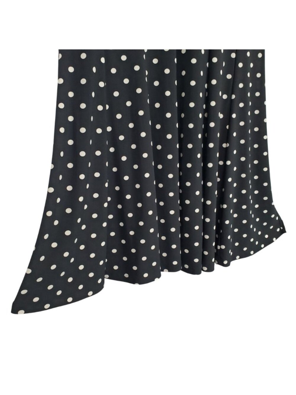 LRL Ralph Lauren Size 14 Dress Polka Dot Fit Flare Classic V-neck Twist Pull On - Picture 10 of 11